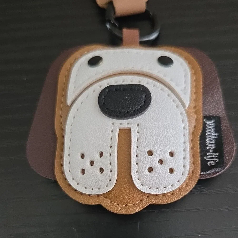 NWOT Keychain With Leather Dog Face